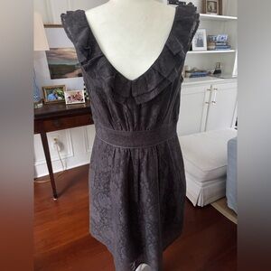 Anthropologie Maeve V Neck Grey Dress Size Medium